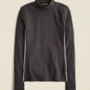 J. Crew Premium rib turtleneck with whipstitch trim